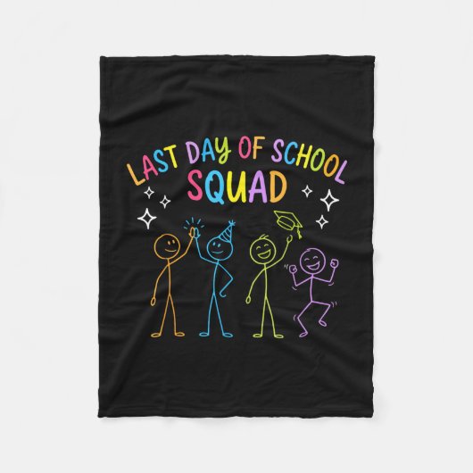 Lustiger letzter Schultag Squad  Fleecedecke (Vorderseite)