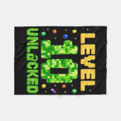 Lustiger Level 10 freigeschaltet 10. Geburtstag Ga Fleecedecke (Vorderseite (Horizontal))