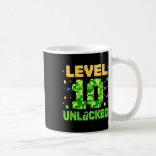 Lustiger Level 10 freigeschaltet 10. Geburtstag Ga Kaffeetasse