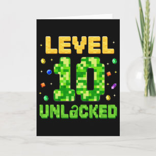 Lustiger Level 10 freigeschaltet 10. Geburtstag Ga Karte
