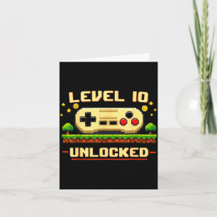 Lustiger Level 10 freigeschaltet Videospiel 10. Ge Karte