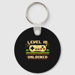Lustiger Level 10 freigeschaltet Videospiel 10. Ge Schlüsselanhänger