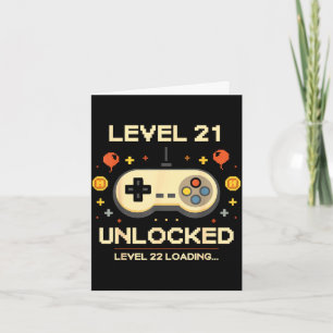 Lustiger Level 21 freigeschalteter Gamer 21. Gebur Karte