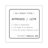 Lustiger LGTM-Code-Review-Pull-Request-Stempel Gummistempel (Prägung)