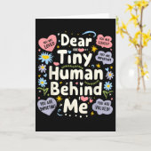 Lustiger lieber kleiner Mensch hinter mir Karte (Gelbe Blume)