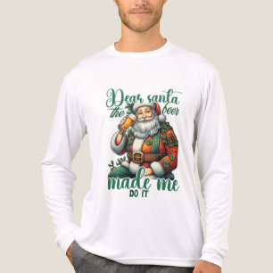 Lustiger lieber Santa-Bier-Wortkunst Tri-Blend Shirt