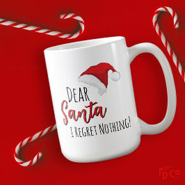 Lustiger Lieber Santa (Ich bereue nichts!) Anpassb Kaffeetasse