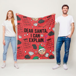 Lustiger Lieber Santa, ich kann es erklären Unarti Fleecedecke