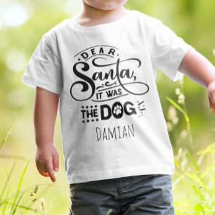 Lustiger Lieber Santa war der Hund Personalisierte T-Shirt