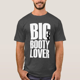 Lustiger Liebhaber großer Hintern in weißem Text-G T-Shirt