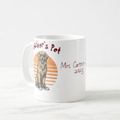 Lustiger Liebling eines Lehrers - personalisierbar Kaffeetasse (Vorderseite Links)