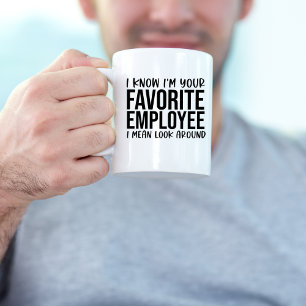 Lustiger Lieblingsmitarbeiter, Büroarbeitsplatz Kaffeetasse