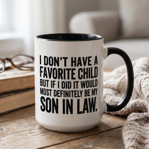 Lustiger Lieblingssohn Schwiegersohn Tasse