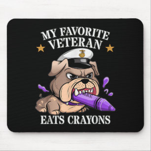 Lustiger Lieblingsveteran isst Buntstifte Jarhead  Mousepad