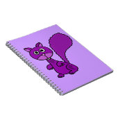 Lustiger lila Eichhörnchen-Cartoon Notizblock (Rechte Seite)