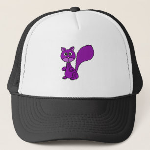 Lustiger lila Eichhörnchen-Cartoon Truckerkappe