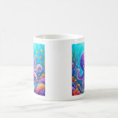 Lustiger lila Oktopus-Kaffeebecher Kaffeetasse (Mittel)