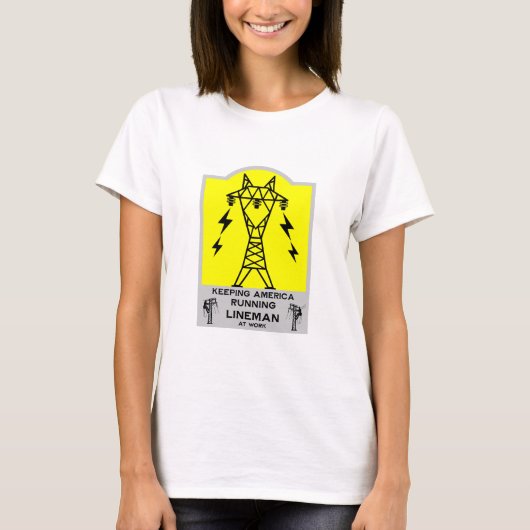 Lustiger Lineman-Becher – Power Lineman-Geschenk – T-Shirt (Vorderseite)