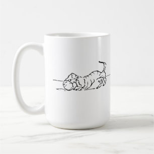 Lustiger Linienkunst-Wursthund-Kaffeebecher Kaffeetasse