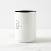 Lustiger Linienkunst-Wursthund-Kaffeebecher Tasse (Zentrum)