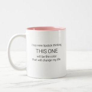 Lustiger Lippenstift Zweifarbige Tasse