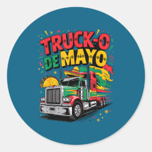 Lustiger LKW-Fahrer Trucker Truck-o de mayo Spaß Runder Aufkleber
