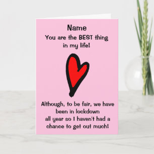 Lustiger Lockdown Valentinstag Karte