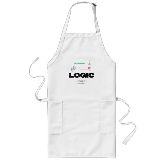 Lustiger Logik-Code-Modus Ein Programmier-T-Shirt Lange Schürze (Vorne)