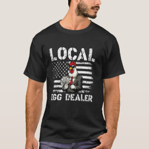 Lustiger lokaler Eierhändler Amerikanische Flagge  T-Shirt