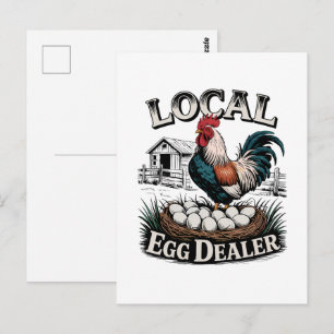 Lustiger lokaler Eierhändler Postkarte