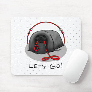 Lustiger Los geht's! zum Spaziergang Pekingese-Hun Mousepad