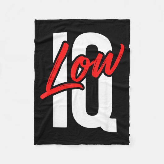 Lustiger Low-IQ-Witz Sarkastischer Humor Meme Dumm Fleecedecke (Vorderseite)