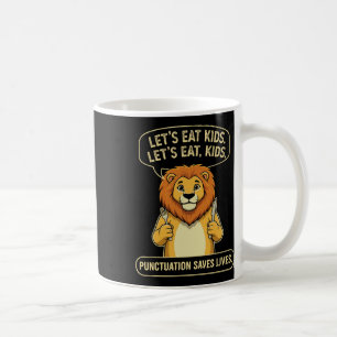 Lustiger Löwe, lasst uns Kinder essen, Interpunkti Kaffeetasse