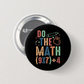 Lustiger Mach die Mathe 67 Meme Sechs Sieben Junge Button (Vorne & Hinten)