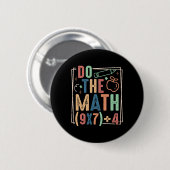 Lustiger Mach die Mathe 67 Meme Sechs Sieben Junge Button (Vorne & Hinten)