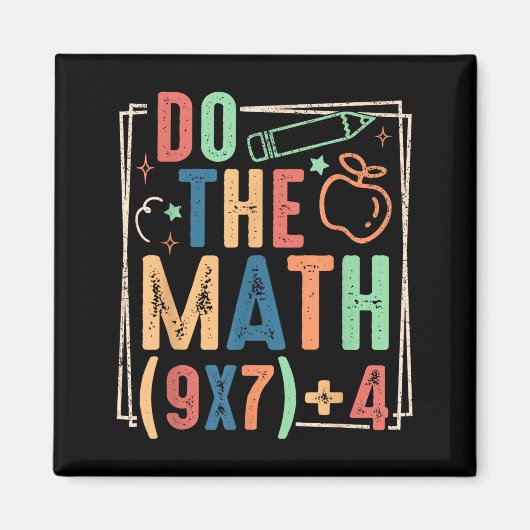 Lustiger Mach die Mathe 67 Meme Sechs Sieben Junge Magnet (Vorne)