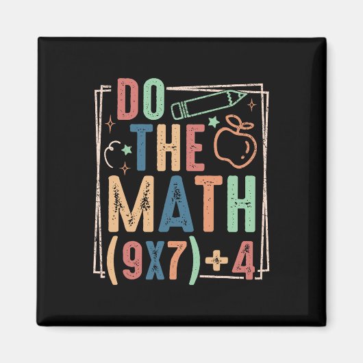 Lustiger Mach Die Mathe 67 Meme Sechs Sieben Junge Magnet (Vorne)