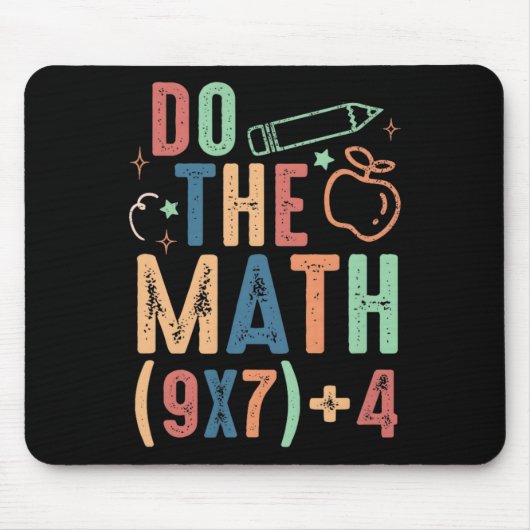 Lustiger Mach die Mathe 67 Meme Sechs Sieben Junge Mousepad (Vorne)
