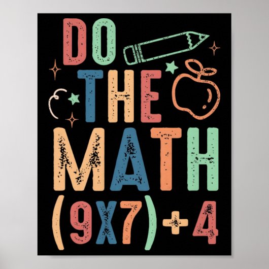 Lustiger Mach die Mathe 67 Meme Sechs Sieben Junge Poster (Vorne)