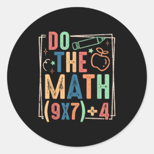 Lustiger Mach die Mathe 67 Meme Sechs Sieben Junge Runder Aufkleber