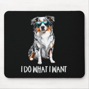 Lustiger Mach Was Ich Will Blue Merle Australische Mousepad