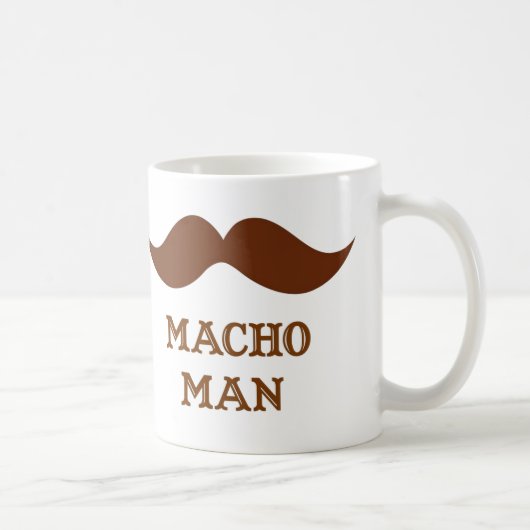 Lustiger Macho-Mann-Schnurrbart Kaffeetasse (Rechts)