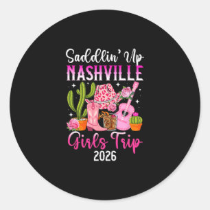 Lustiger Mädchenausflug nach Nashville 2026 Mädche Runder Aufkleber