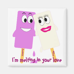 Lustiger Magnet Eiscreme des Valentinstags