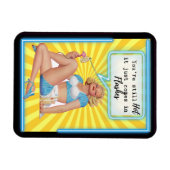 Lustiger Magnet Geschenk für beste Freundin "Heiß" (Horizontal)