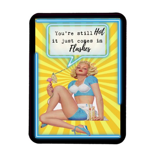 Lustiger Magnet Geschenk für beste Freundin "Heiß" (Vertikal)