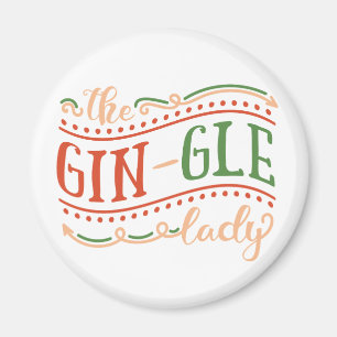 Lustiger Magnet Gin-gle Damen-Christmas  