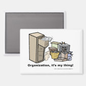 Lustiger Magnet über Organisation (Vorderseite/Rückseite)