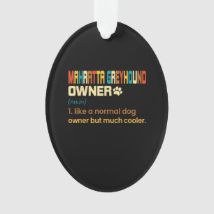 Lustiger Mahratta Greyhound Vintage Retro Hund Mam Ornament