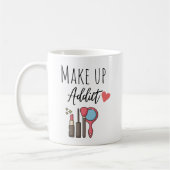 Lustiger Make-up-Süchtiger Kaffeetasse (Links)